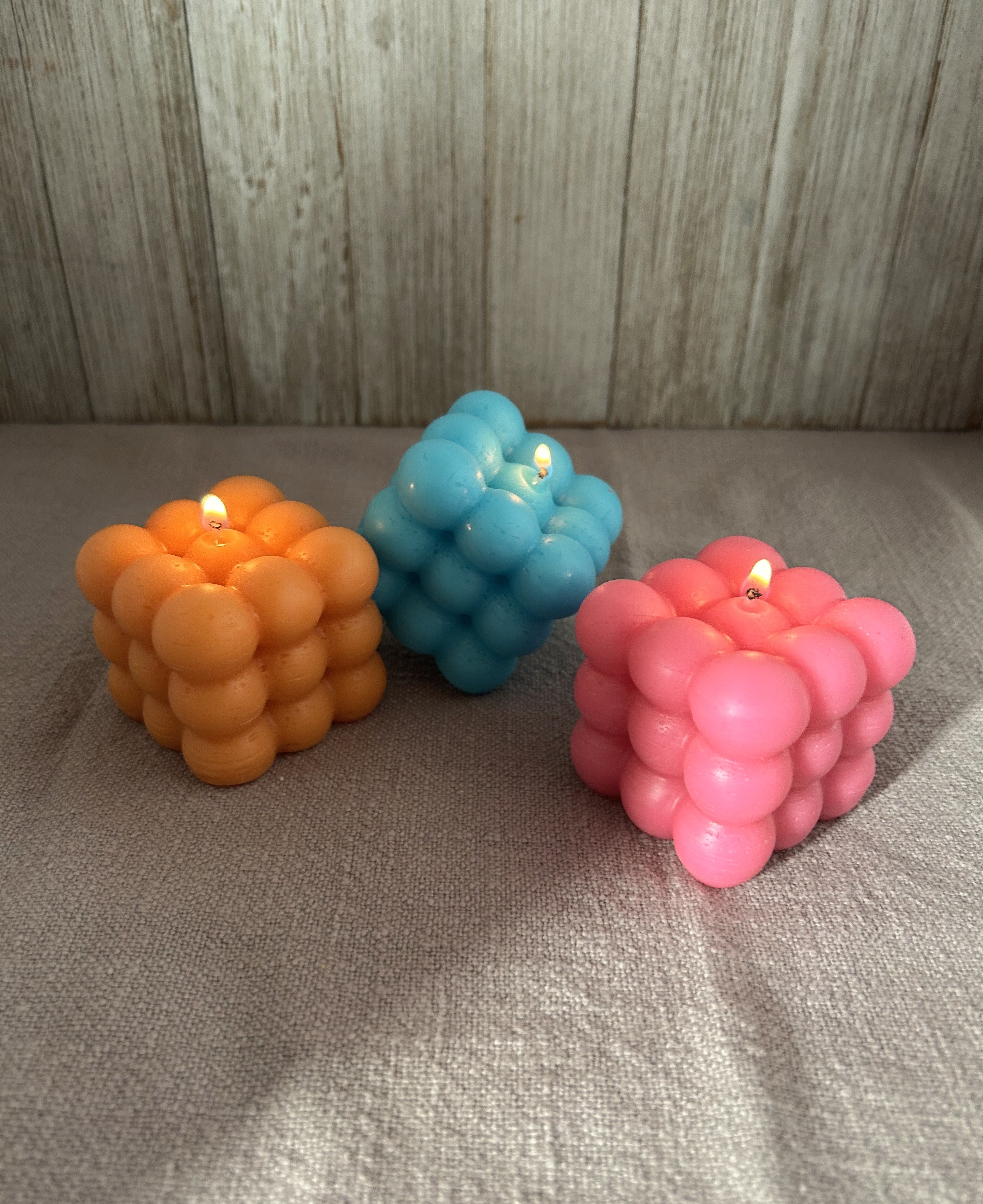 🫧 Geometric Bubble Candle (100g) | Modern Sculptural Candle | Mendeleev Atelier