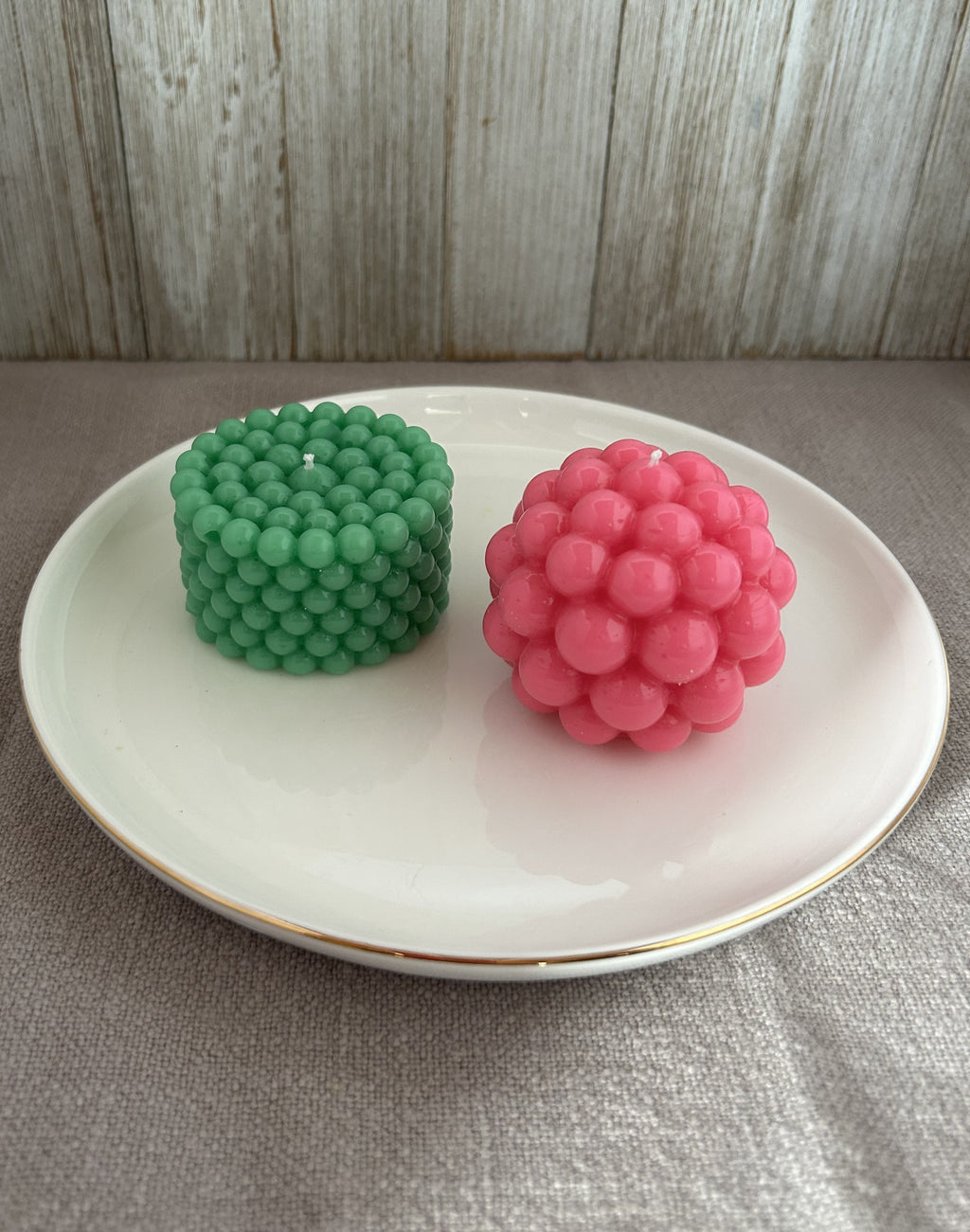 🫧 Geometric Bubble Candle Set (2 pcs, 100g) | Modern Sculptural Candle Duo | Mendeleev Atelier
