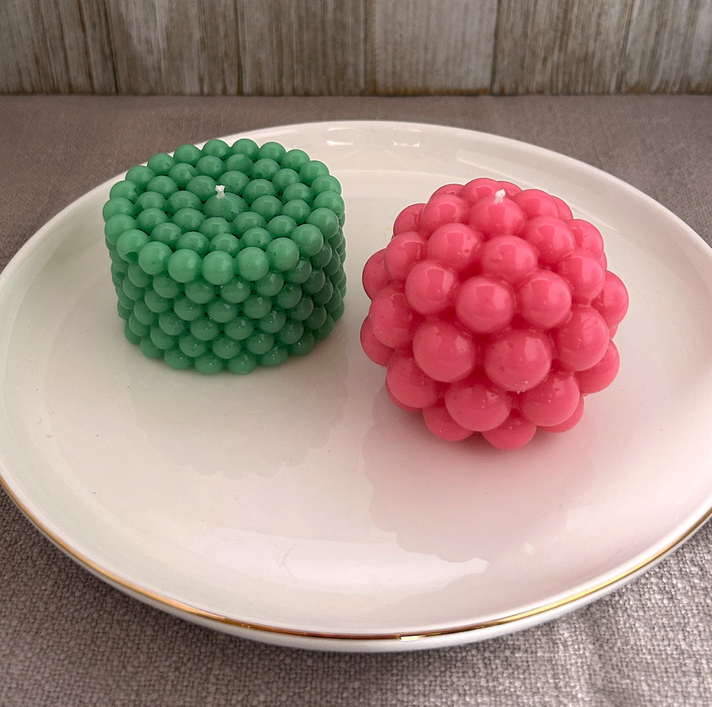 🫧 Geometric Bubble Candle Set (2 pcs, 100g) | Modern Sculptural Candle Duo | Mendeleev Atelier
