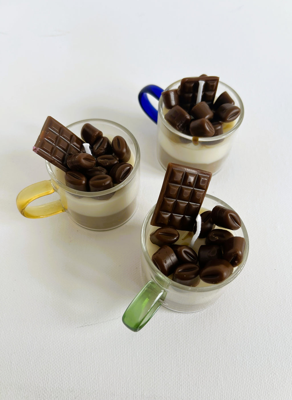 🕯️ Chocolate Coffee Candle (50g) | Dessert Candle in Glass Cup | Handmade Soy Wax | Mendeleev Atelier