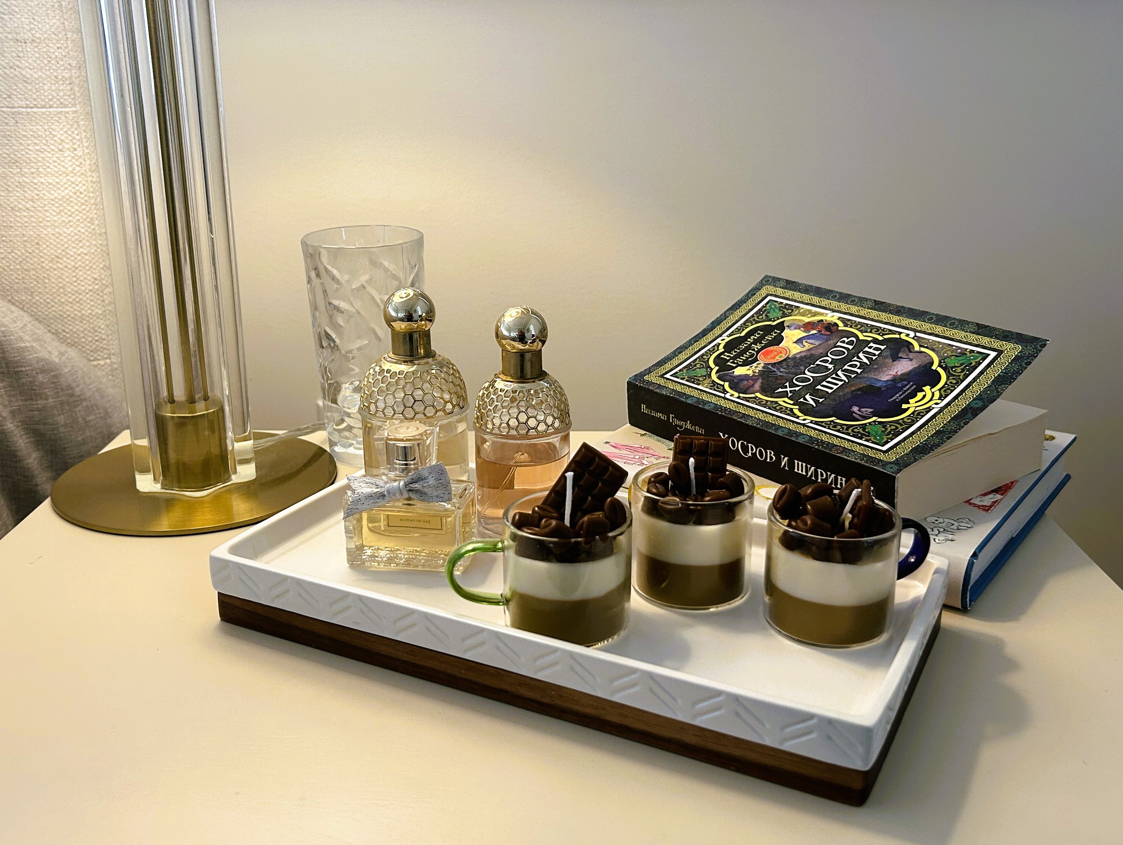 🕯️ Chocolate Coffee Candle (50g) | Dessert Candle in Glass Cup | Handmade Soy Wax | Mendeleev Atelier