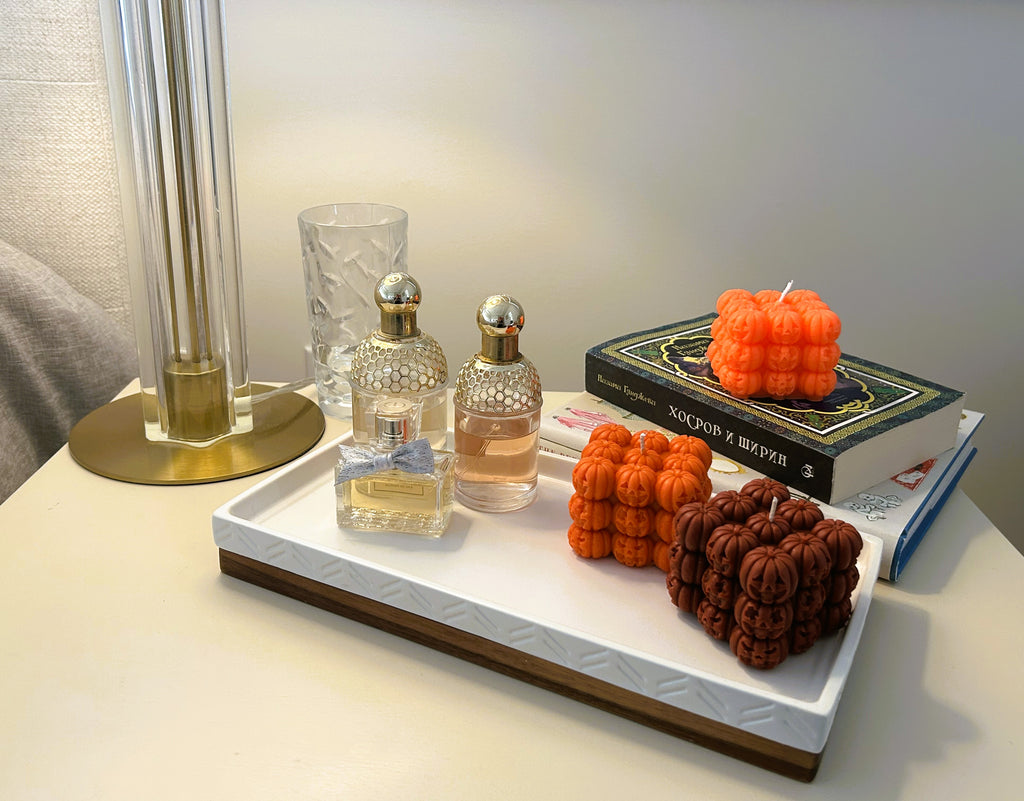 🎃 Halloween Pumpkin Pillar Candle (150g) | Sculptural Soy Wax Candle | Mendeleev Atelier