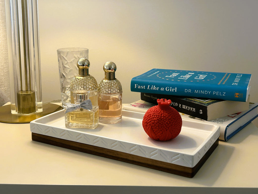 🍎 Pomegranate Candle (130g) | Sculptural Fruit Candle | Mendeleev Atelier