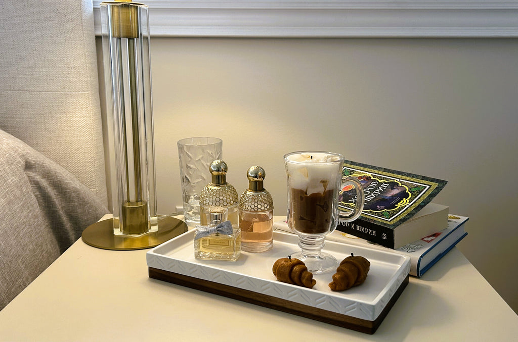 🕯️ Iced Coffee & Croissant Candle Set (3 pcs) | Chocolate Aroma | Handmade Soy Wax | Mendeleev Atelier