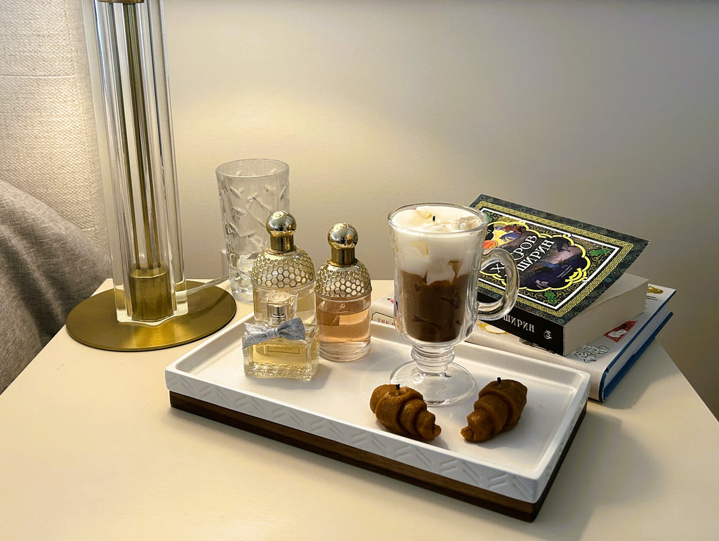 🕯️ Iced Coffee & Croissant Candle Set (3 pcs) | Chocolate Aroma | Handmade Soy Wax | Mendeleev Atelier