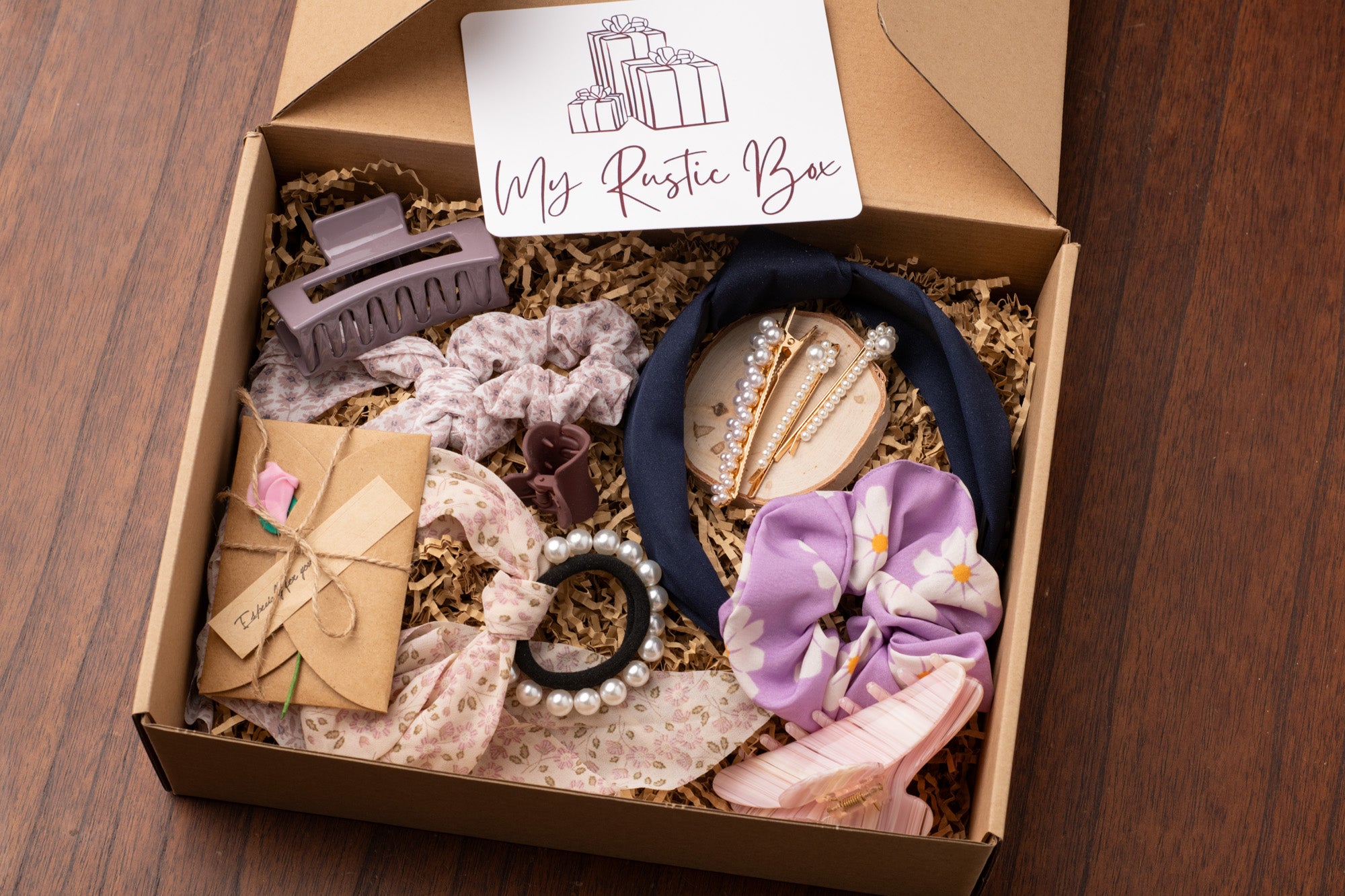 🌾 Rustic Hair Accessories Box
