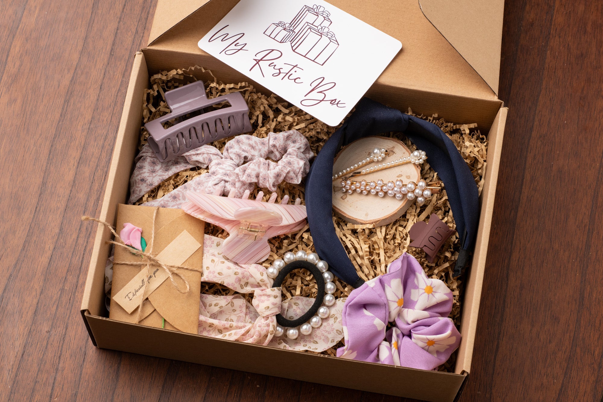 🌾 Rustic Hair Accessories Box