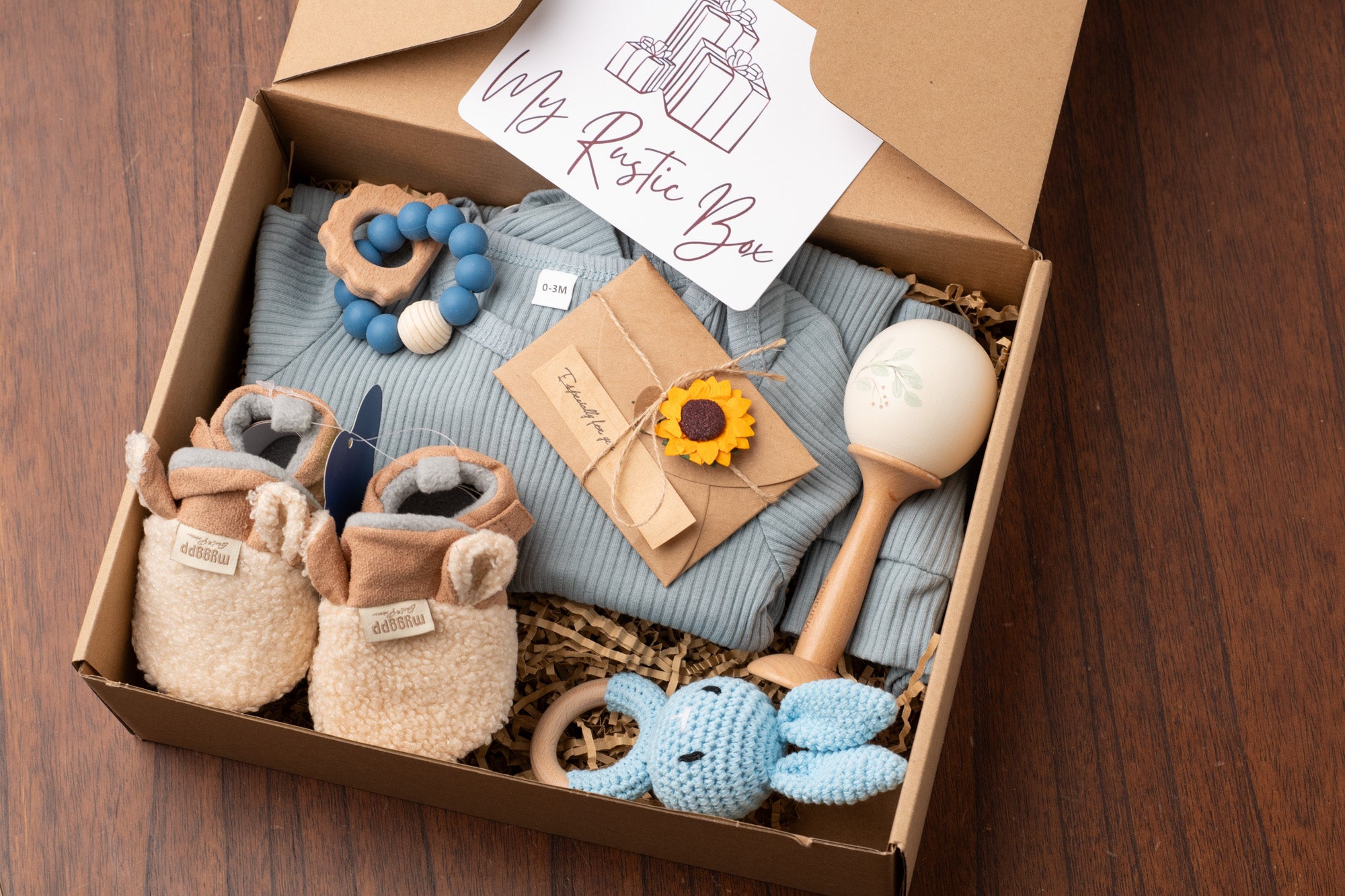 🐑 Rustic Baby Box – For a Little Boy