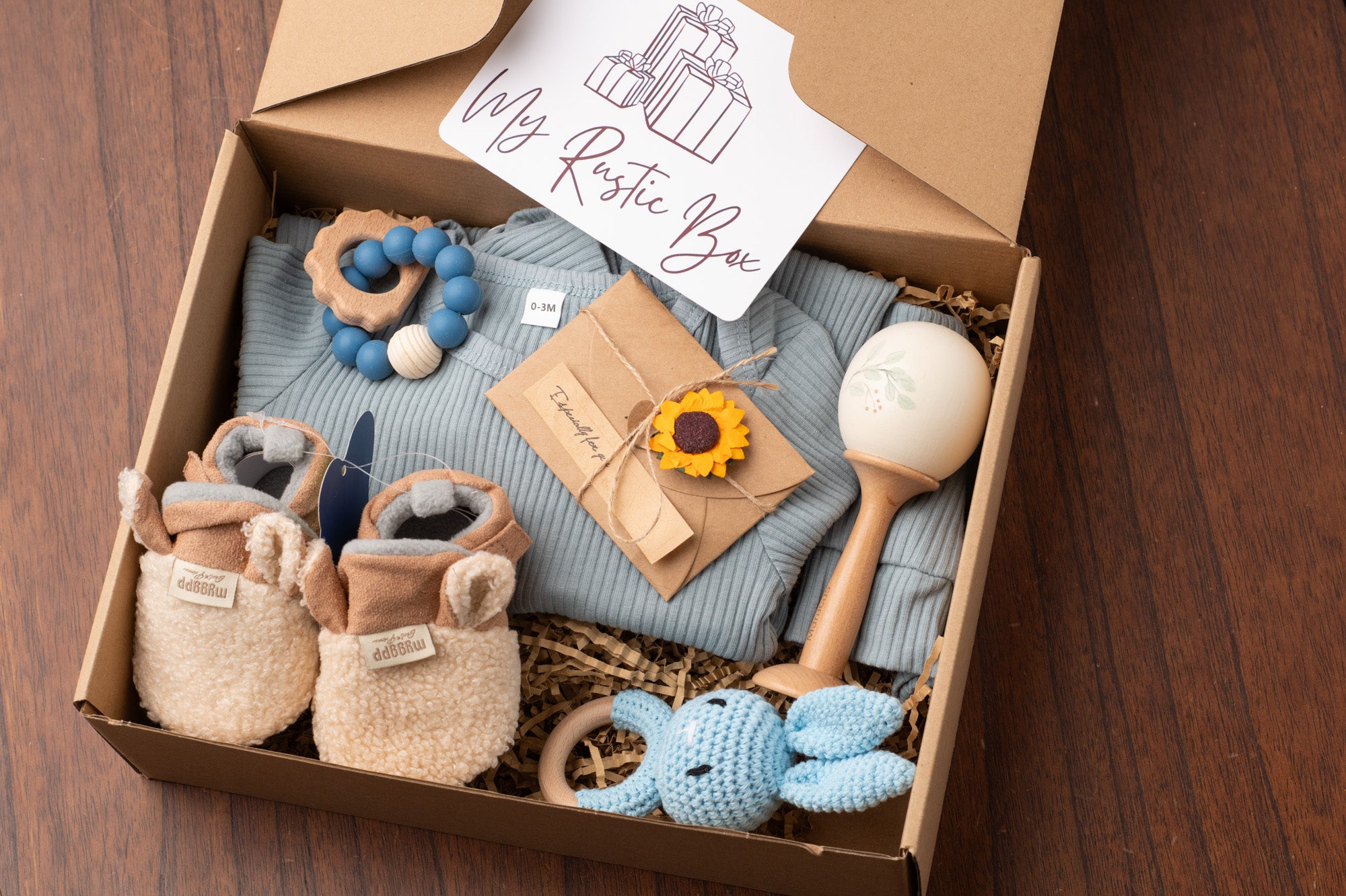 🐑 Rustic Baby Box – For a Little Boy